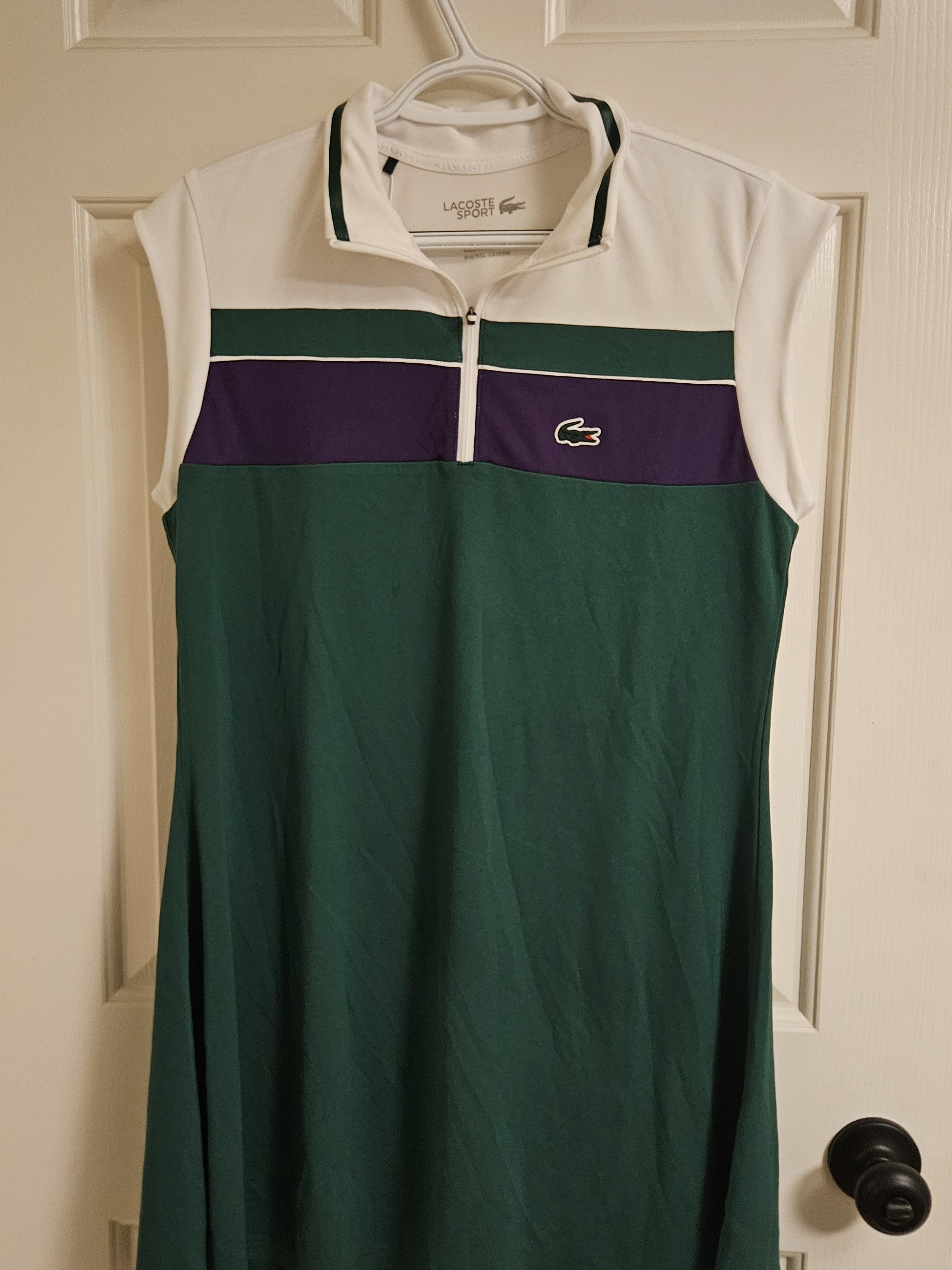 Lacoste 1/4 Zip Performance Tennis Dress 42 Nwt No Shorts — image 2 of 8